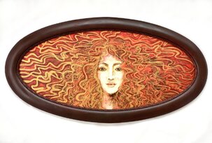 Alžbeta Čáková, Secesné dievča s ohnivými vlasmi, 520 €, 75x135 cm