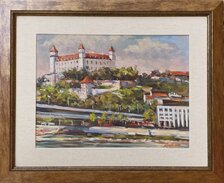Olejomaľba, Rastislav Lukáč, Bratislava, Hrad II., 29x39 cm, predané