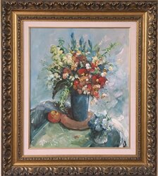 Aladár Botlík, Kytica z Rodnej ulice I, akryl na plátne, 50x40 cm