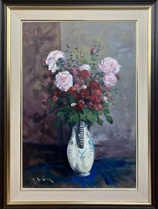 Aladár Botlík, Kytica z Rosnej ulice X, akryl, 69x47 cm