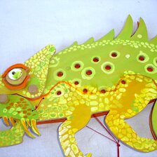 Chameleón na stenu