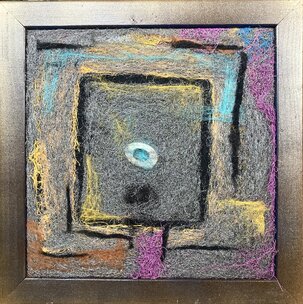 Daniela Révayová-Lichardusová, arttex Tulipán, 39x39 cm, zarámované 48x48 cm