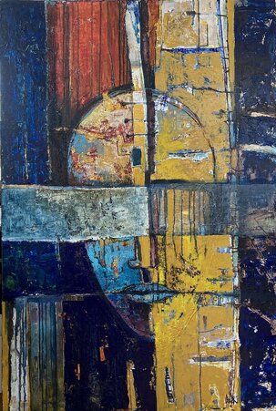 Daniela Révayová-Lichardusová, Mlčanie, akryl na plátne, 150x100 cm