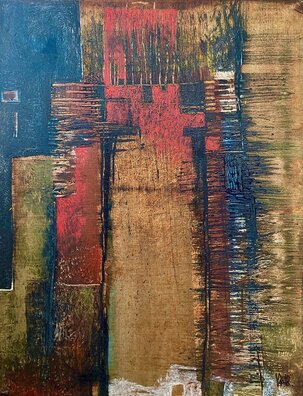 Daniela Révayová-Lichardusová, Sonáta pre klavír, akryl na plátne, 90x70 cm