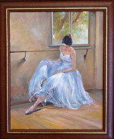 Dušan Stieranka, Baletka, Olejomaľba na plátne, 50x40 cm, predané