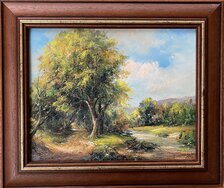 Dušan Stieranka, Tôňa, Olejomaľba na plátne 24x30 cm, zarámované 33,5x39,5 cm, 226 €