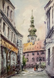Ester Ksenzsigh, Akvarel Pri Michalskom moste, 98 €, 29x21 cm