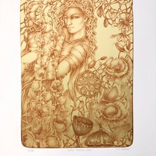 Grafický list, Darina Berková, Cykus Slovania-Lada, 100 €, 40x30 cm