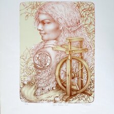 Grafický list, Darina Berková, Cykus Slovania-Osud, 100 €, 40x30 cm