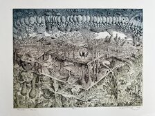 Grafický list, Peter Kľúčik, Daidalos a Ikaros, E.A. 50x65 cm