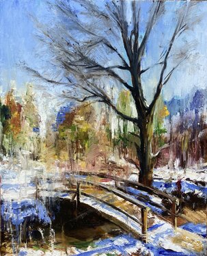 Igor Navrotskyi, Jarná pieseň II., Olejomaľba na plátne, rozmer 56x45 cm, nezarámované, 265 €