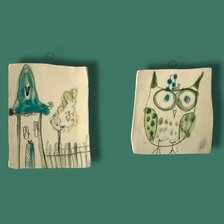 In Vivo, Keramický obrázok - domček 14x11 cm alebo sova 11x11 cm, 35 €