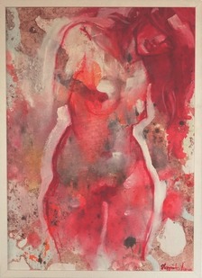 Jana Hegyiová, maľba, “Ružová“, 340 €, 70x50cm, 2 cm rám