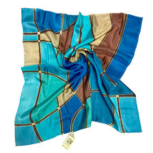 Jana Melichová, Šatka č. 11 modrá, 65x65 cm, 45 €