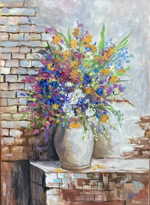 Jolana Palajová, Pre teba III., olejomaľba 70x50 cm