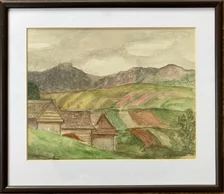 Lenka Andrášiová Boťanská, Belianske Tatry - Ždiar I., Kvaš akvarel, 22x28 cm, zarámované 32x37 cm, 238 €