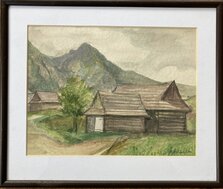 Lenka Andrášiová Boťanská, Belianske Tatry - Ždiar III., Kvaš akvarel, 22x28 cm, zarámované 32x37 cm, 238 €