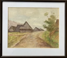 Lenka Andrášiová Boťanská, Belianske Tatry - Ždiar IV., Kvaš akvarel, 22x28 cm, zarámované 32x37 cm, 238 €