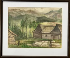 Lenka Andrášiová Boťanská, Belianske Tatry - Ždiar VI., Kvaš akvarel, 22x28 cm, zarámované 32x37 cm, 238 €