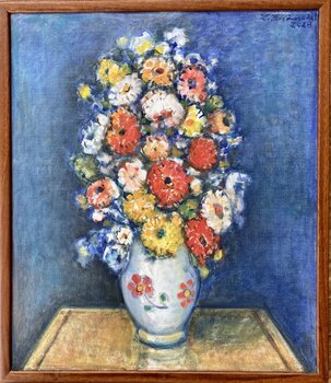 Lenka Andrášiová - Boťanská, Kytica, olejomaľba 64x58 cm