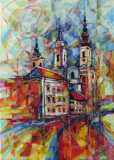 Ľubomír Korenko, Farby Slovenska, kombinovaná technika 70x50 cm