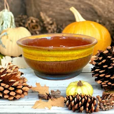 Lucia Nižňanská Keramická miska hnedo-oranžová, 15 cm, 11 €
