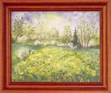 Ľudmila Balková, Krajina z jari, 40x50 cm