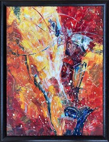 Ľudmila Balková, V impresiách lásky, Olejomaľba 40x30 cm, zarámované 43x33cm, 200 €