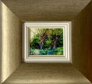 Ľudovít Szkukálek, Malý obrázok č. 7, olejomaľba na sololite 9x12 cm