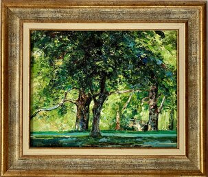 Ľudovít Szkukálek, Stredný obrázok č.12, olejomaľba na sololite 23x29 cm, zarámované 35x41 cm, 210 €