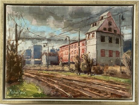 Michal Mach, Palma, olejomaľba na plátne, 24x33 cm