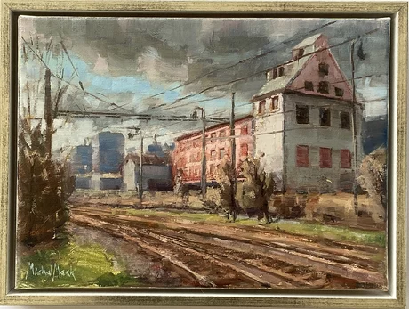 Michal Mach, Palma, olejomaľba na plátne, 24x33 cm