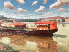 Michal Mach, Starý “Sundeck“, olejomaľba na plátne, 795€, 45x60 cm, nezarámované, na vyžiadanie
