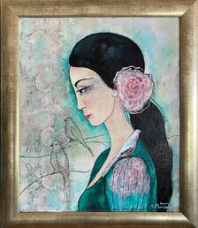 Milena Ďuricová, Vesna, akryl na plátne 60x50 cm, zarámované 70x60 cm, 715 €