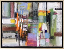 Mykola Bodnar, Abstrakcia I, olejomaľba na plátne 60x80 cm