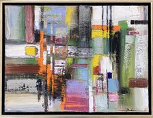 Mykola Bodnar, Abstrakcia I, olejomaľba na plátne 60x80 cm