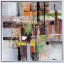 Mykola Bodnar, Abstrakcia II, olejomaľba na plátne 50x50 cm