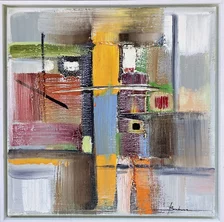 Mykola Bodnar, Abstrakcia III, olejomaľba na plátne 50x50 cm
