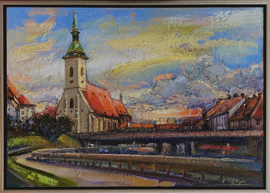 Mykola Bodnar, Dóm Sv. Martina, olejomaľba 70x100 cm