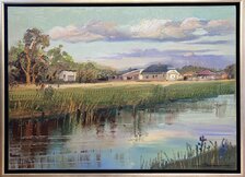 Mykola Bodnár, Hamuliakova, olejomaľba na plátne 50x70 cm, zarámované 55x75 cm, 870 €