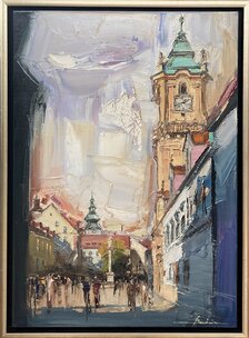 Mykola Bodnár, Hlavné námestie, olejomaľba 70x50 cm, zarámované 75x55 cm, 840 €