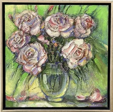 Mykola Bodnar, Ruže, olejomaľba 50x50 cm