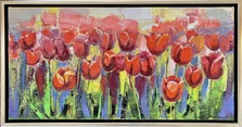Mykola Bodnár, Tulipány, Olejomaľba na plátne 40x40 cm