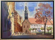 Mykola Bodnár, Uršulínky, olejomaľba 50x70 cm, zarámované 55x75 cm, 840 €