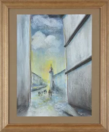 Obraz, pastel, Jozef Šarman, Po daždi, 140€, 46x56cm
