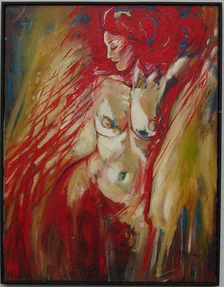 Ohnivá tanečnica, 133 x 104 cm