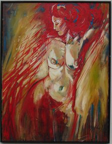 Ohnivá tanečnica, 133 x 104 cm
