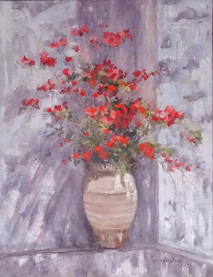 Olejomaľba, Ester Ksenzsigh, Slnečné zátišie, 90x70 cm