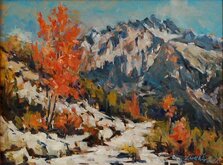 Olejomaľba, Rastislav Lukáč, Jeseň v horách, 40x50cm