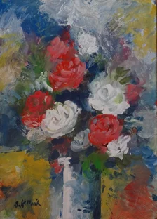 Olejomaľba, Stanislav Kollárik, Kytica 2, 260 €, 42x30 cm